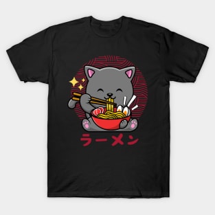 Cat love ramen T-Shirt